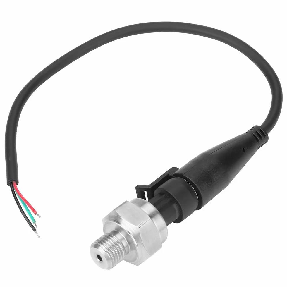 Edelstahl Drucksensor, G1/4" 5V Ausgang 0,5-4,5V/0-5V Druckmessumformer Sensoreingang für Öl Brennstoff Gas Luft Wasser(0-80PSI)