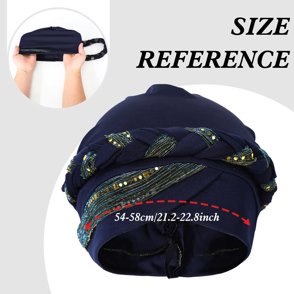 XEPST 2 Stück Chemo Turban für Damen, Kopfbedeckung Beanie Mütze Sonnenschutz Kopf Damen Krebs Patienten Haarausfall Schlafhaube für Frauen