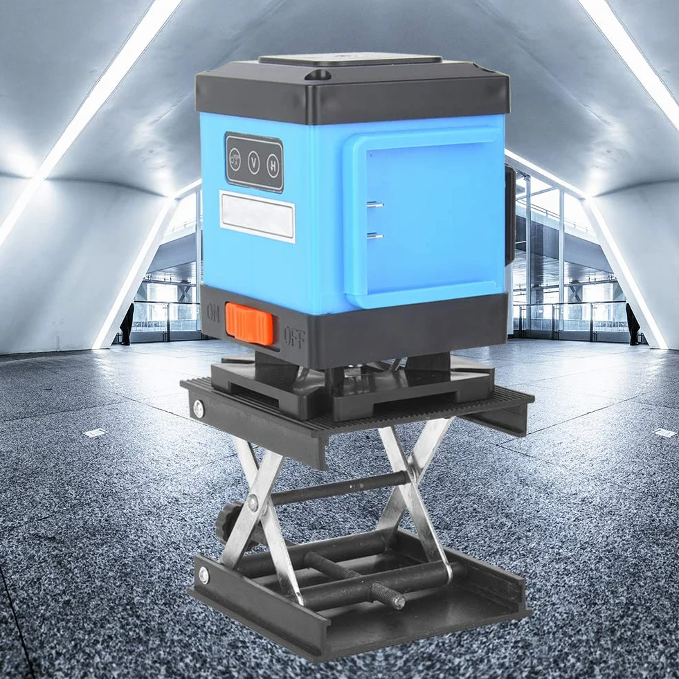 Akozon Lab Jack Stand Tischlift Latory Lift Aluminiumoxid Lab Stand Lifter Wissenschaftliche Scherenhubplattform 90 x 90 mm