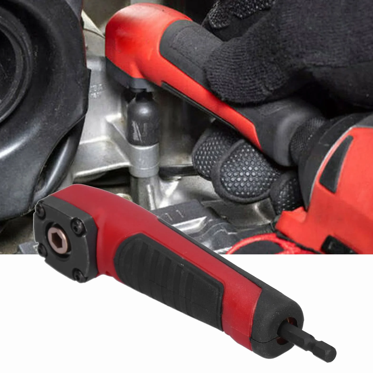 Rechtwinkliger Adapter, Rechtwinkliger Shockwave Adapter, Multifunktionaler Roter 90 Grad Schlagschrauber Bohradapter