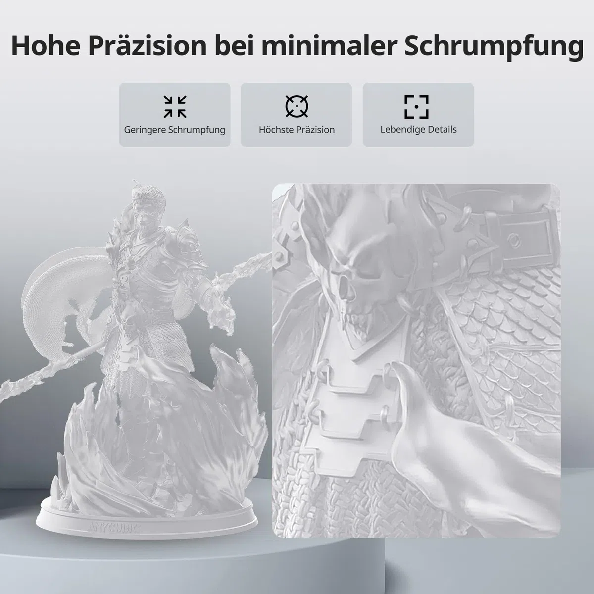 ANYCUBIC ABS-Like Resin Pro 2, 3D Drucker Resin mit Hoher Festigkeit und Zähigkeit, Hoher Präzision, 405 nm UV-härtendes Harz für MSLA/LCD/DLP 3D Drucker, Transluzent 1000g