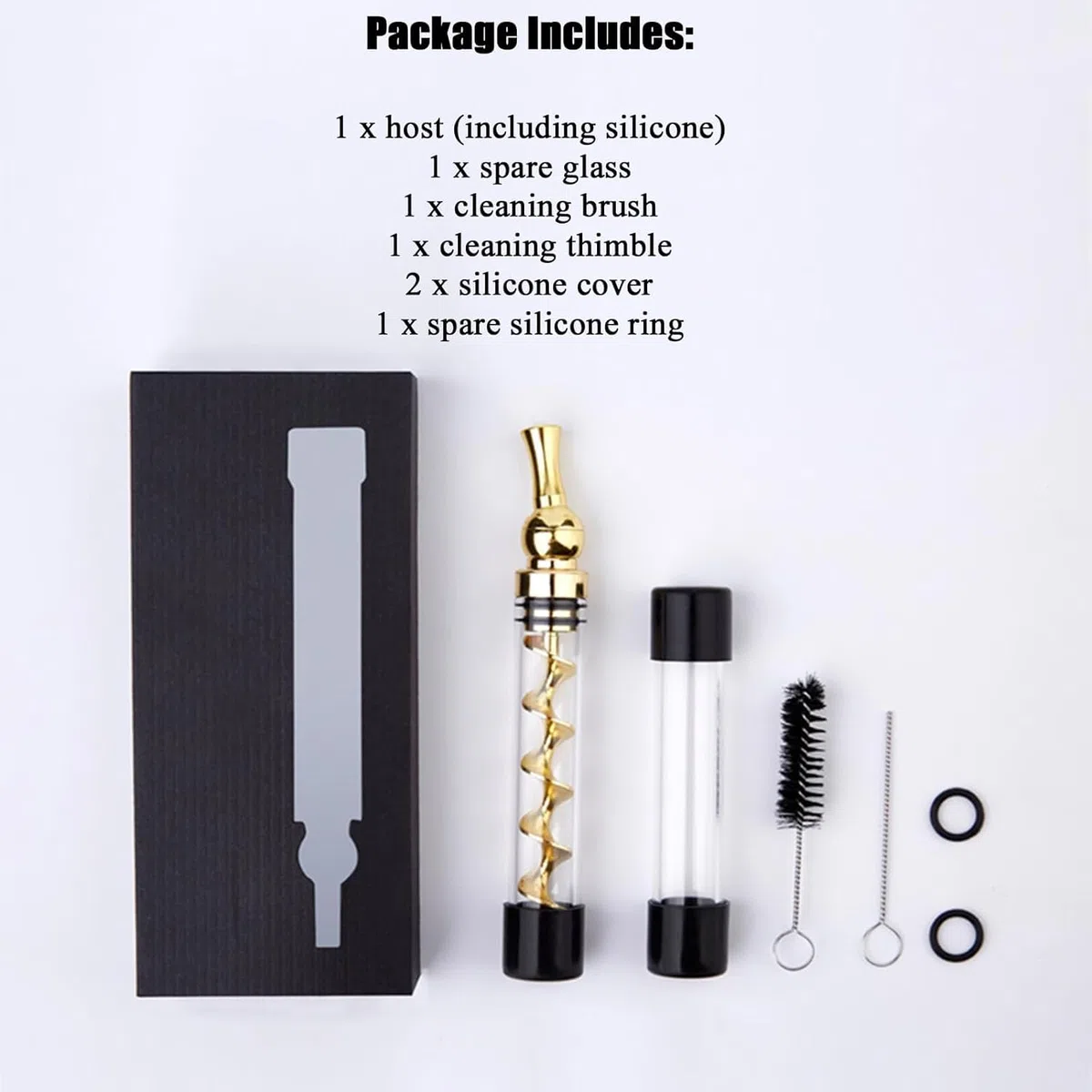 Tragbare, leicht zu reinigende, gedrehte Glasstumpfpfeife, Glas Twisty Blunt mit Schwenkkopf, eingebautem Mahlwerk, Twisty Glass Blunt Pipe mit verstellbarer Kammer, Twisty Glass Blunt Glaspfeife