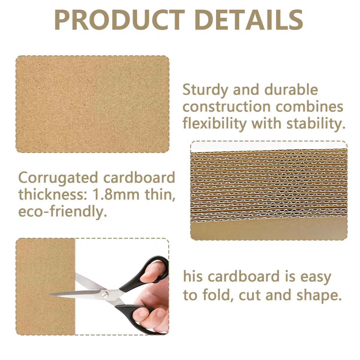 20 Stück Wellpappe A3, Dicke Pappe zum Basteln, Karton, Cardboard, Kartonpapier für DIY Handwerk, Malen und Kunsthandwerk