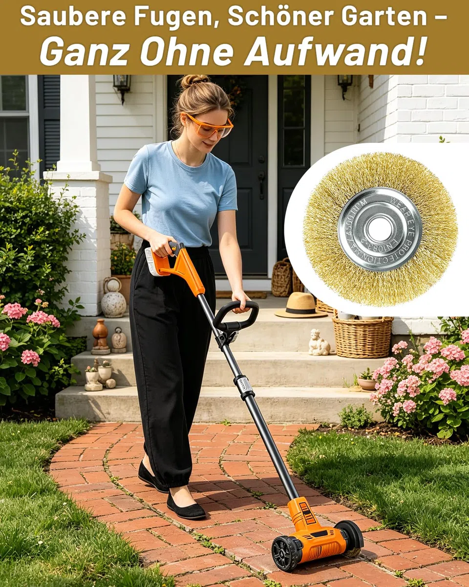 Fugenbürste Set, 4 Stück Drahtbürste für Gloria Multibrush und Weedbrush, Ø 11,5 cm, Garten Weed Brush Zubehör für Bodenreinigung, Moos, Schmutz- und Unkraut in Fugen (4)