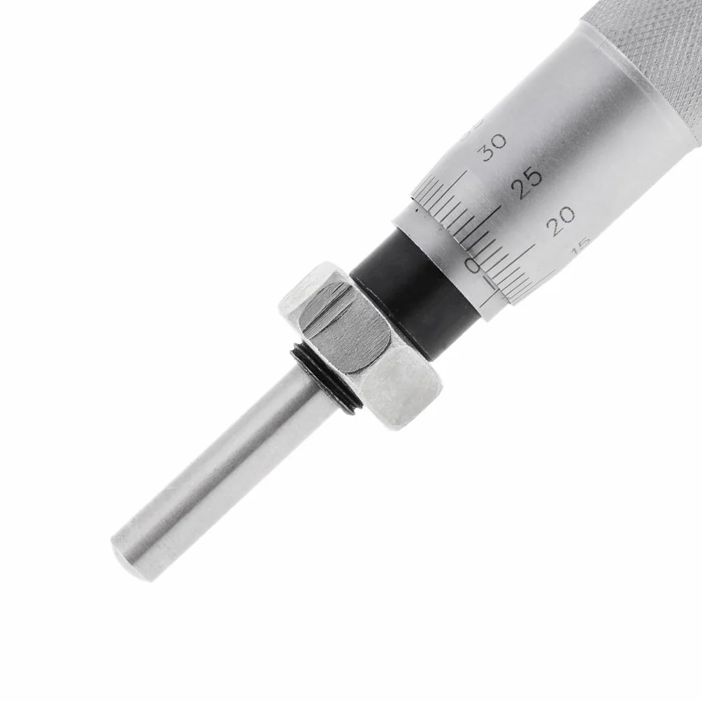 Hochgenaues Mikrometer, rund, Nadelart, Gewindemikrometer für Kopfmessung, Messwerkzeug, 0–25 mm, Metallmessgerät