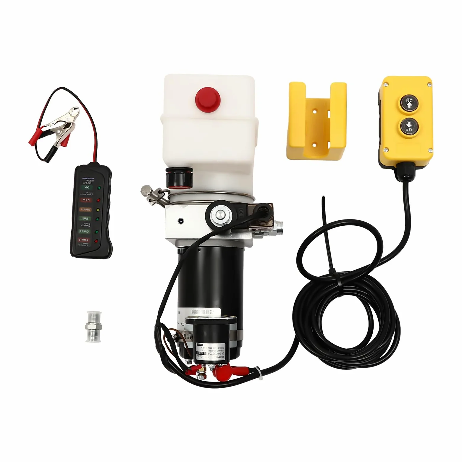 Hydraulikpumpe 12V 800W für Kippanhänger, Einfachwirkend mit Fernbedienung