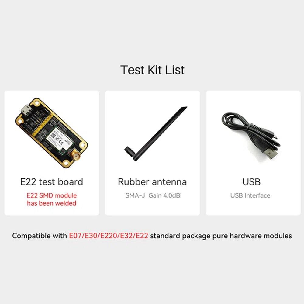 SX1262 LoRa-Testplatine E22-900MBL-01 868 MHz 915 MHz Entwicklungstestkit für E22-900M22S