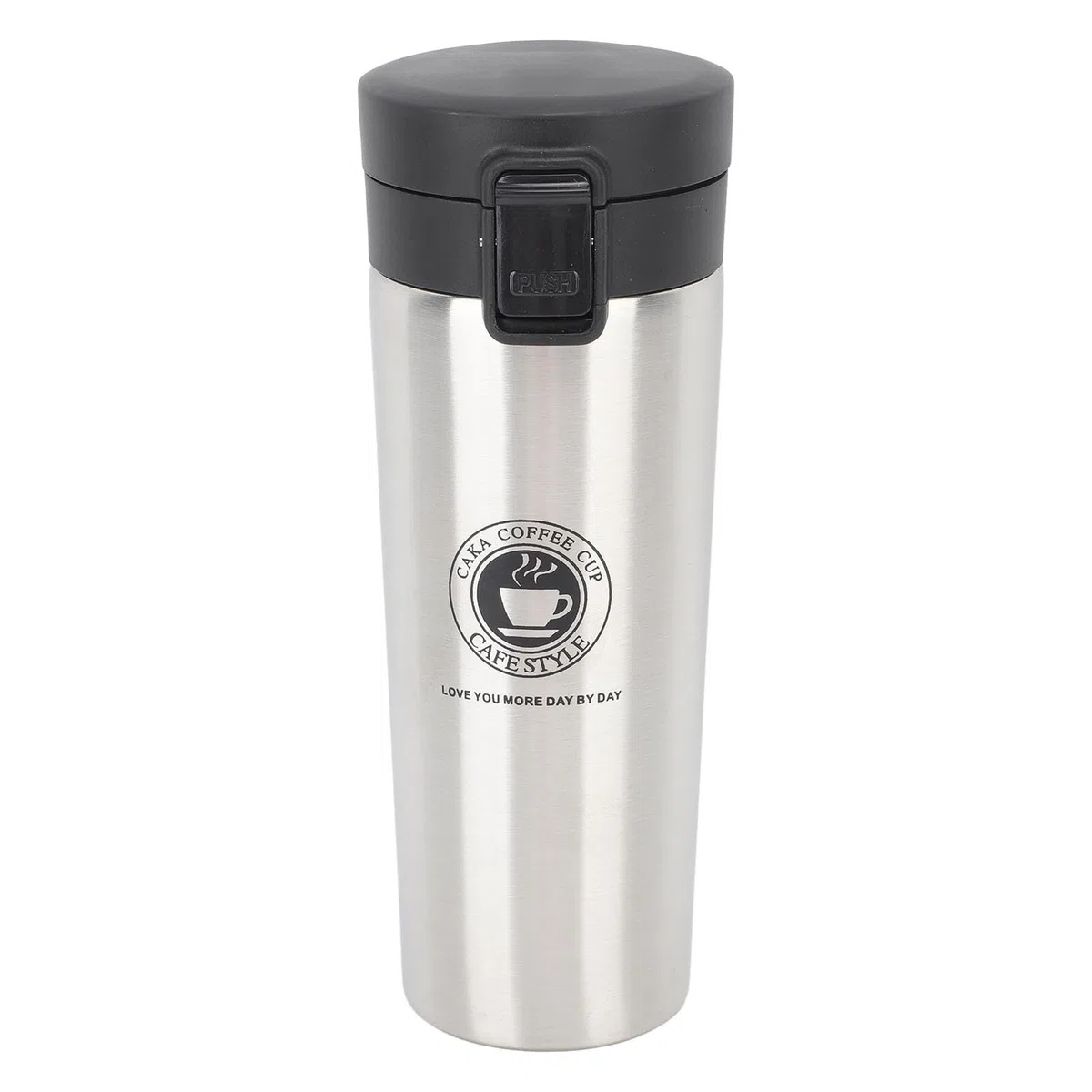 16oz Vakuumisolierter Reisekaffeebecher aus Edelstahl, Auslaufsicherer Deckel für Autobecherhalter, Geschäftsreisen und den Einsatz Im Freien (500ML)