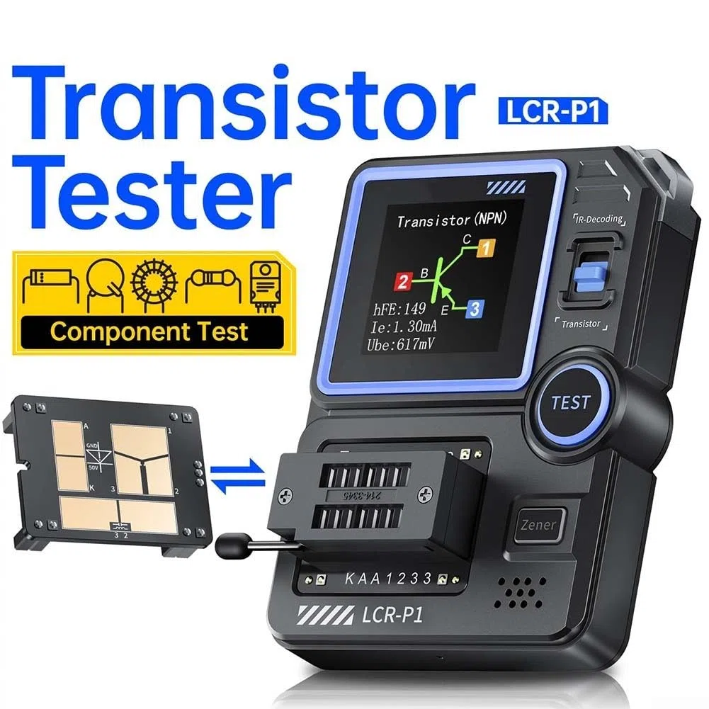 Yhenlovtt LCR-P1 Transistor-Tester, Tester, Transistor, Induktivität, Kapazitätswiderstand, Dioden-Triode, Kapazitätswiderstandsmesser, LCR ESR-Messgerät