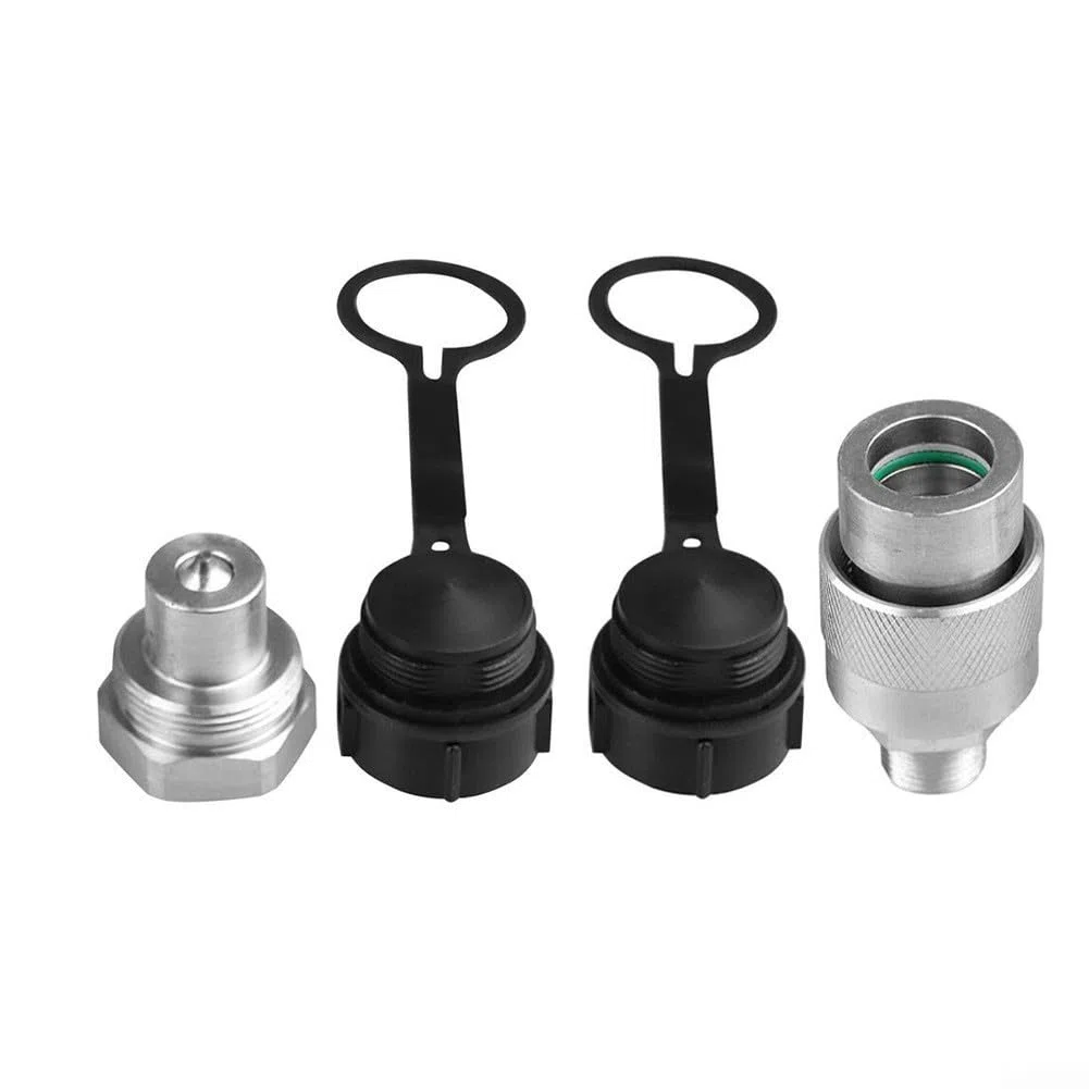 Hydraulischer Schnellverbinder Set 3/8 Zoll NPT Gewinde Hochdruck 10000 PSI mit Staub kompatibel mit Enerpac C-604 und für Parker 3000 Serie für Hydraulikzylinder