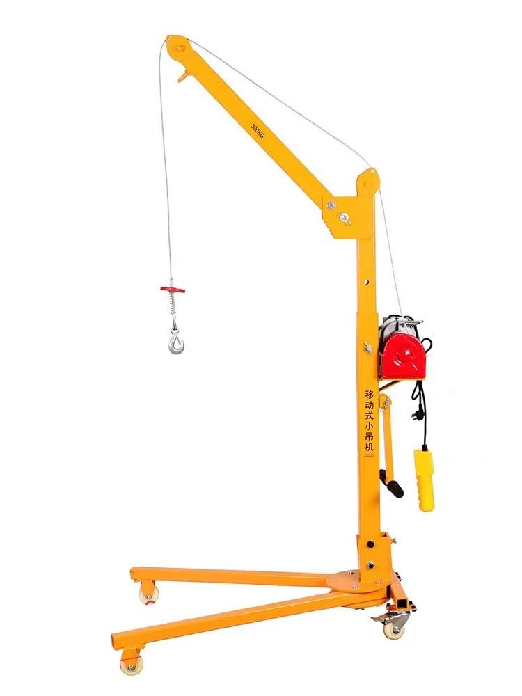 DOLUNTO Mobile tragbare faltbare Kräne, Handkurbel-Kleinkrane, Hebemaschinen for den Haushalt (Farbe : Electric 300kg 24v)