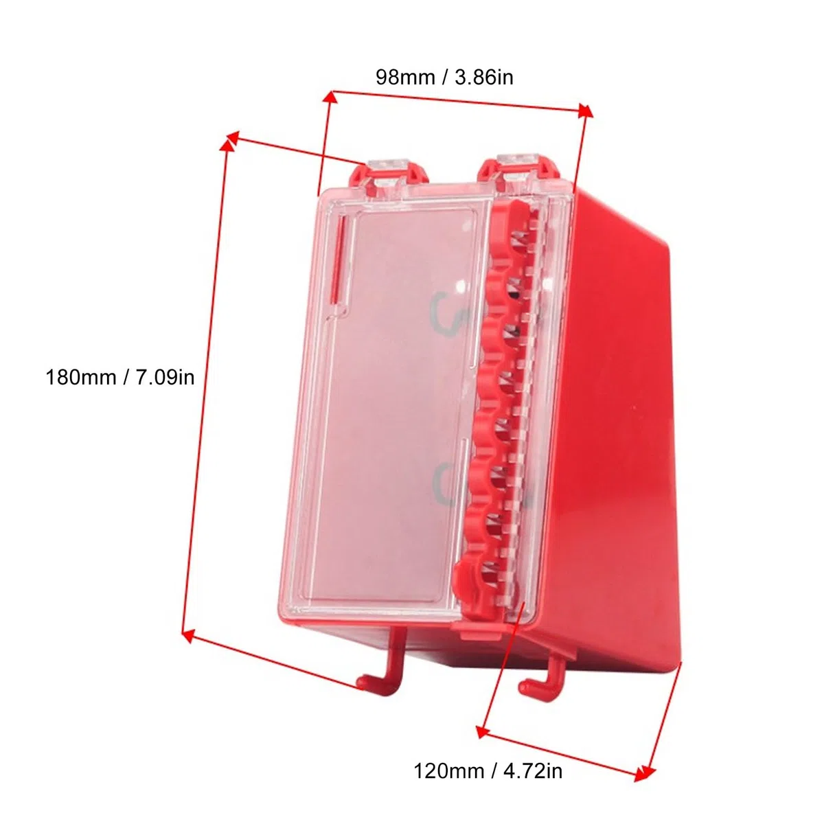 Lockout Tagout Gruppenschlosskasten, Lockout Tagout Loto Box, Tragbare Wandmontage Gruppenschloss 8 Loch Schlüsselstation mit Transparenter Platte