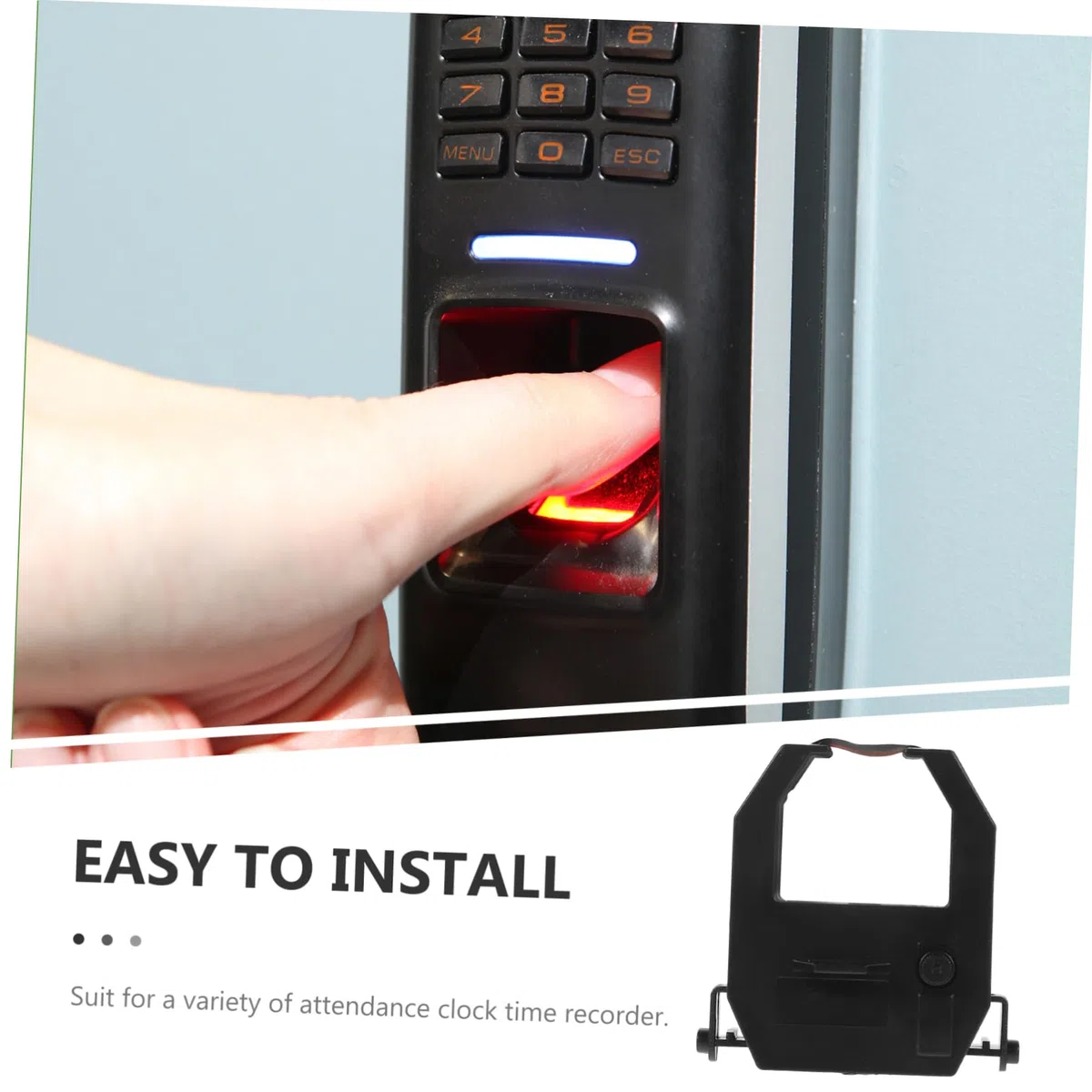 DOITOOL Zeiterfassungsband Ersatz für Anwesenheitsuhr mit Schneller Installation und Präzisem Nylon Druckband für Stundenerfassung und Digitale Stechuhr