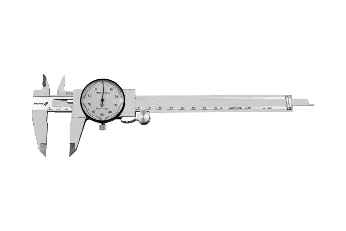 PAULIMOT Messschieber mit Uhr 0-150 mm, rostfrei INOX : 3 Schnäppchen-Ausführung vorhanden 3