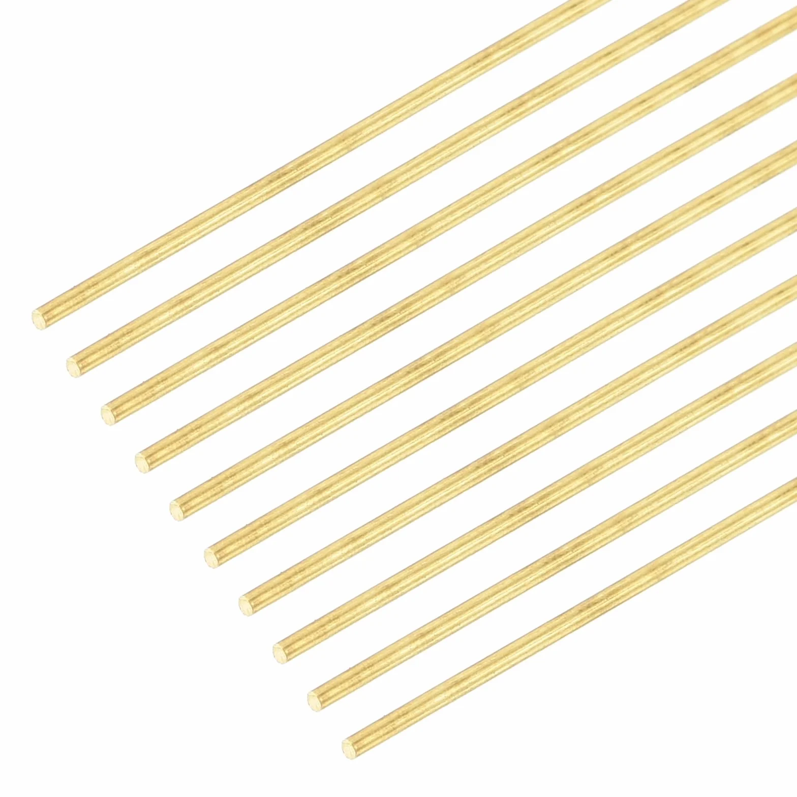 DMiotech 30er Pack 1mm x 300mm Messingstangen, Massiv runde Messingstange für DIY Handwerk Messing Schweißstangen Drehbank Barren Lager für Durchschlagwellen Modellflugzeug Schiff Auto