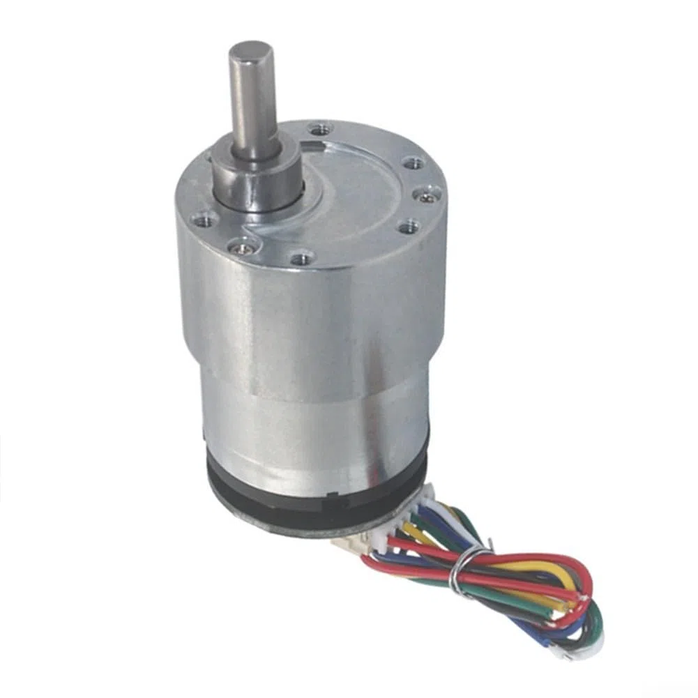 Hochleistungs Dc Motor Jgb37-520 Mit Hall Encoder 12v 24v 25kgcm Drehmoment Kompakt Für Automatisierung Und Messfahrzeuge Silber(12V530)
