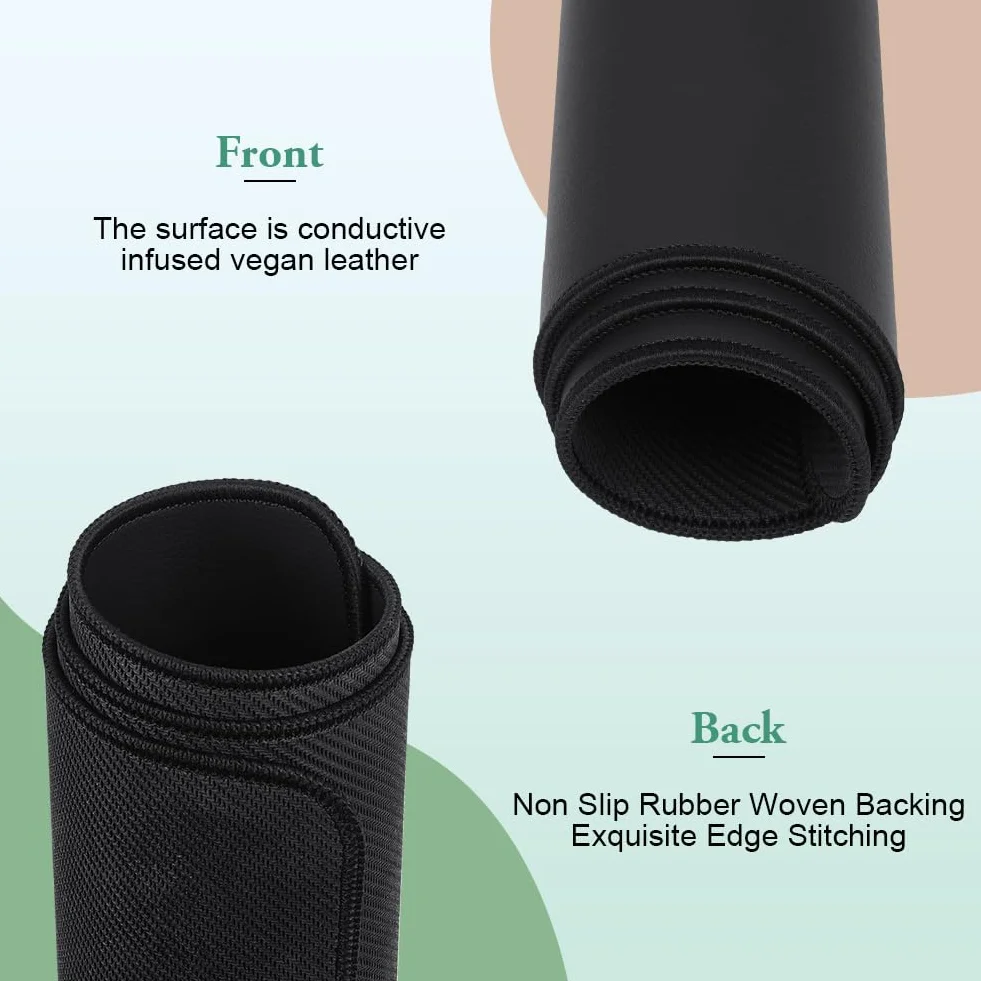 Erdungsmatte für Bett, ESD Matte für Wohlbefinden, Topraklama Matı, Grounding Mat Earthing für Besseren Schlaf, Stressabbau, Antistatik Matte Kann Als Mauspad Oder Yogamatte(40 * 60cm)