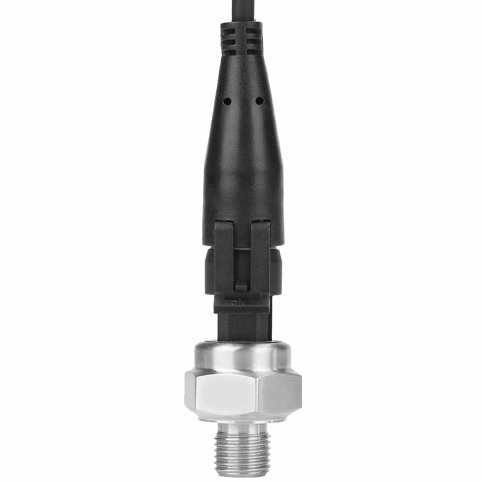 Edelstahl Drucksensor, G1/4" 5V Ausgang 0,5-4,5V/0-5V Druckmessumformer Sensoreingang für Öl Brennstoff Gas Luft Wasser(0-80PSI)