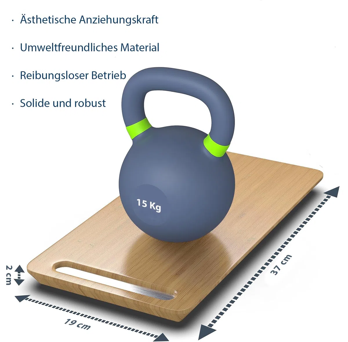 Schiebetablett aus Naturholz für Kaffeemaschine und schwere Geräte, elegant und langlebig, für Küche, einfacher Zugriff und Platz sparen (S (19 x 37 x 1) cm)