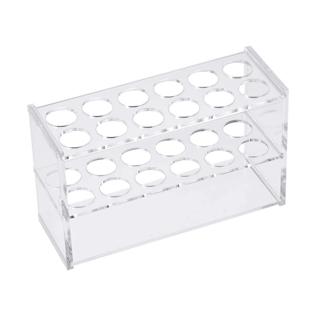 sourcing map Reagenzglashalter Rack 2x6 Wells für 25ml Zentrifugenröhrchen Klar