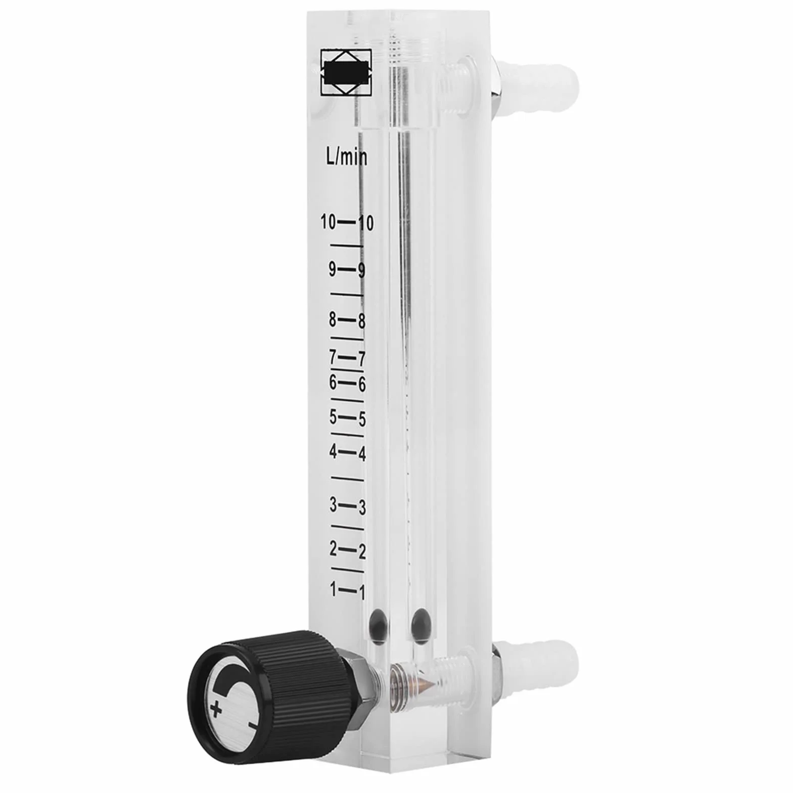 Gasdurchflussmesser, Durchflussmesser 1-10 LPM Durchflussmesser Rotameter Luftsauerstoff 0-15 L/min Durchflussmesser für Sauerstoff/Luft/Gas Acryl-Rotometer mit