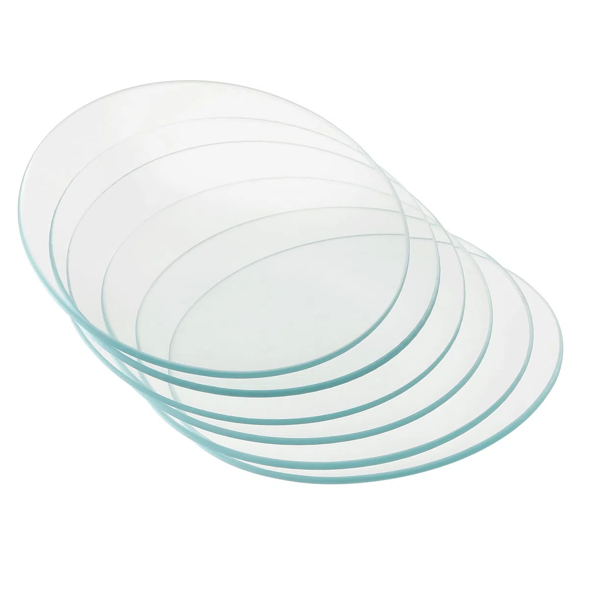 PATIKIL 90mm Uhrglas 6Pack Becher Deckel Labor Glas Zubehör Glatte Kante Fasenbogen Kristalllinse Glas Ersatzteile, Durchsichtig