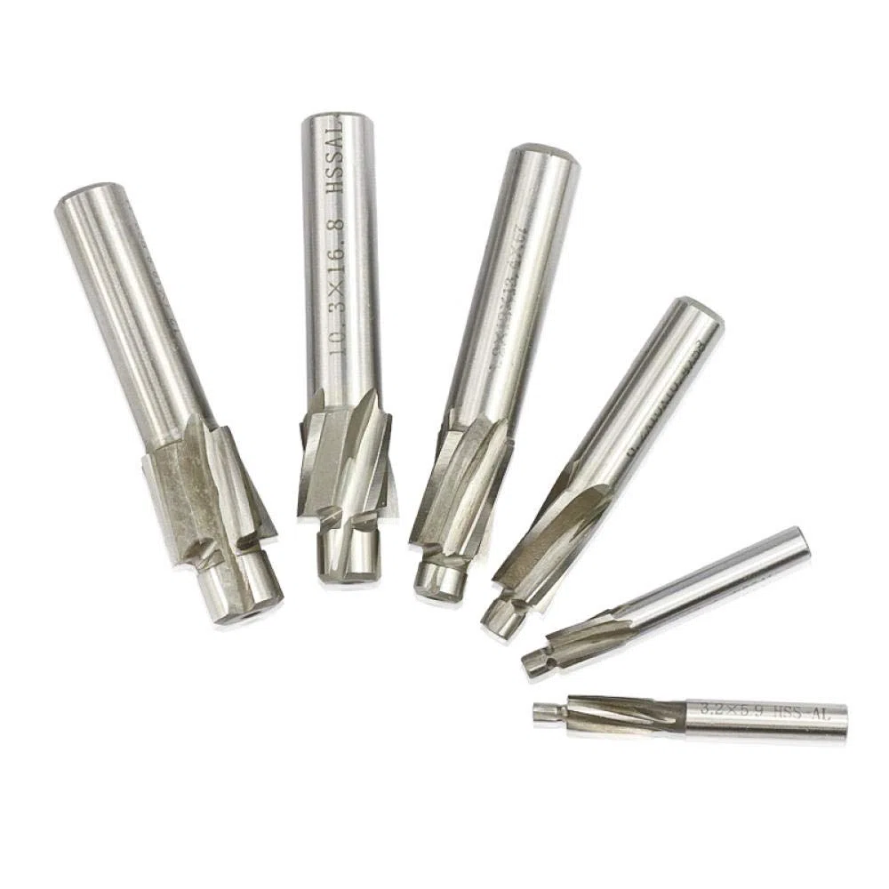 1pc 4 Flöte Senker Schaftfräser M3-M16 Pilot Nutting Tool Fräser Senker Schaftfräser Pilotloch HSS Fräser-M6,2x10x10,4x58