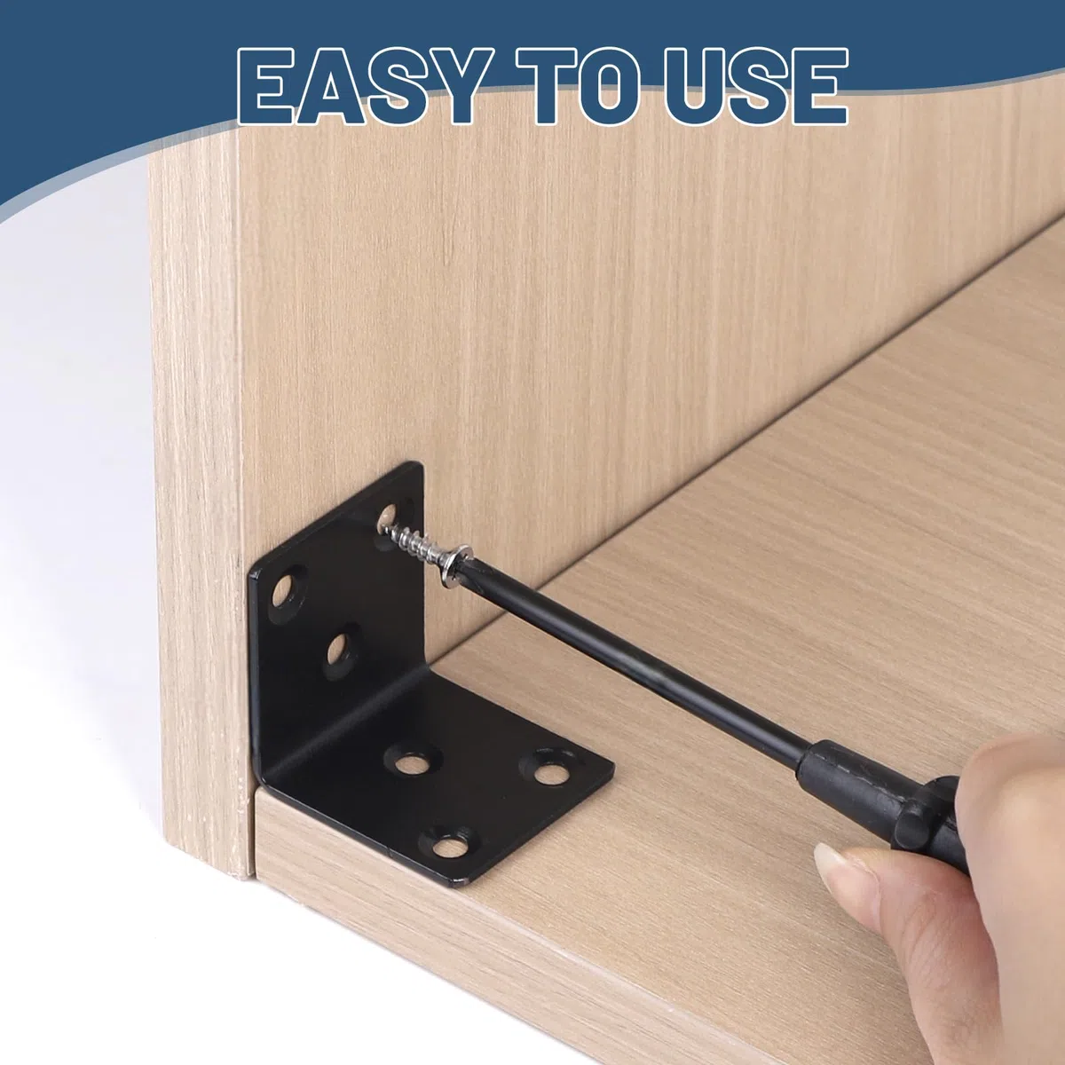 LALAGO 20 Stück Edelstahl Winkelverbinder 40 x 40 x 40mm, Klein Montagewinkel mit 126pcs Schrauben, Metall 90 Grad Klammern Befestigungswinkel zum Befestigen und Reparieren von Möbeln Schwarze