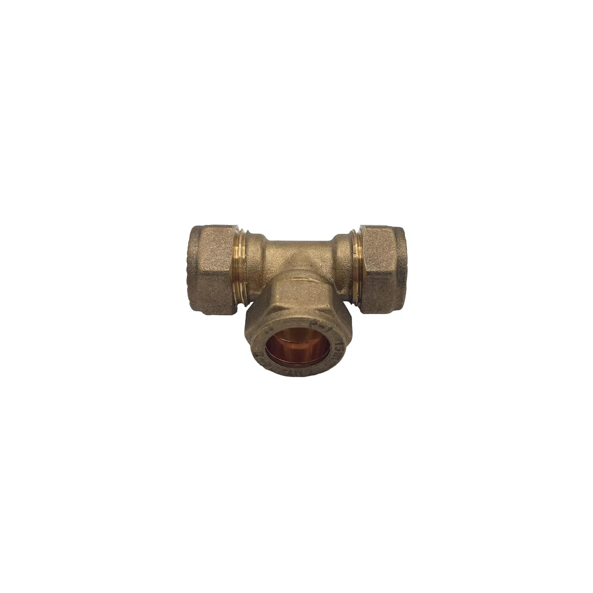PlumbEZ WRAS-zugelassene 15 mm Messing-Kompressions-T-Armaturen – 2 Stück robuste T-Rohrverbinder für Kupfer-, Kunststoff- und Chromrohre – hitzefreie Installation, auslaufsichere