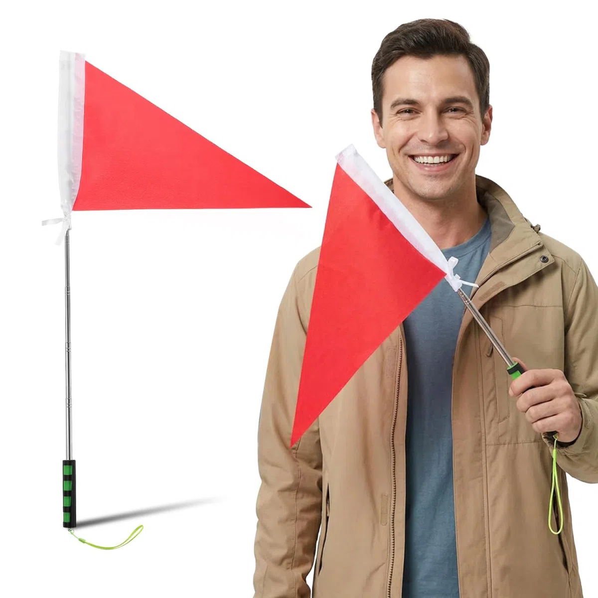 iplusmile Tourguide-flagge: Teleskop-handflagge Mit 1.2 m Verstellbarem Stab Kleine Tragbare Führungsfahne Für Schulausflüge Und Junge Mädchen Outdoor-aktivitäten Und Gruppenführung
