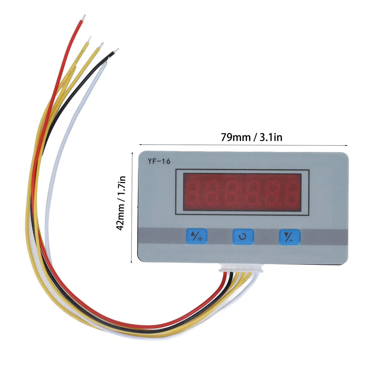 Digitaler 1-999999 6-stelliger Zähler, mit NPN- und PNP-Signaleingangsanschluss, Automatischer Erkennungs-Tally 5‑24V YF‑16 für Industrielle Steuerung