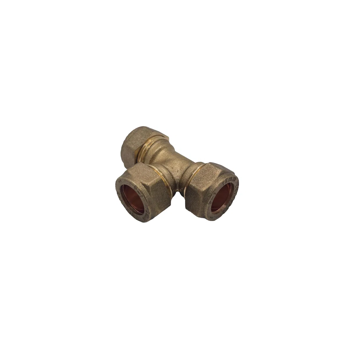 PlumbEZ WRAS-zugelassene 15 mm Messing-Kompressions-T-Armaturen – 2 Stück robuste T-Rohrverbinder für Kupfer-, Kunststoff- und Chromrohre – hitzefreie Installation, auslaufsichere