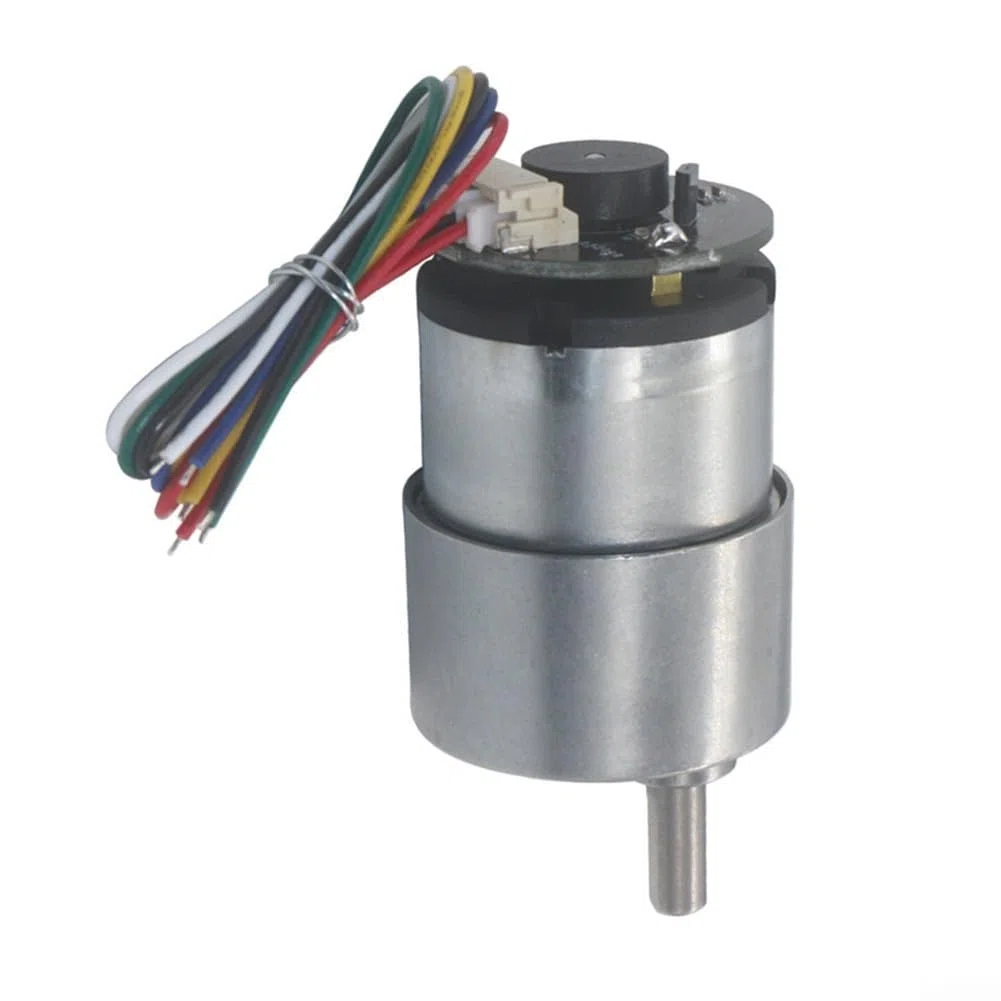 Hochleistungs Dc Motor Jgb37-520 Mit Hall Encoder 12v 24v 25kgcm Drehmoment Kompakt Für Automatisierung Und Messfahrzeuge Silber(12V530)
