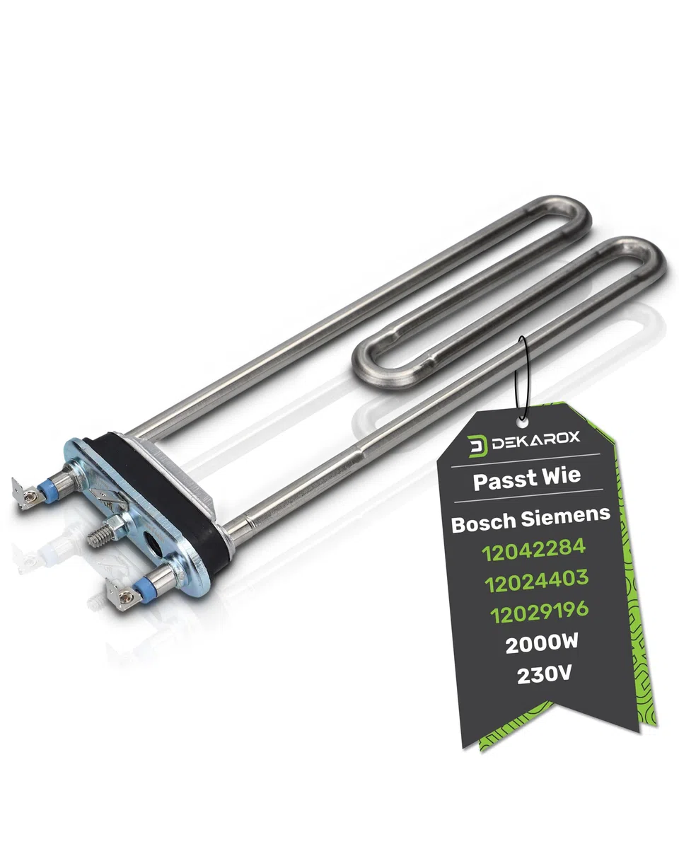 Heizelement 2000W 230V für Bosch Siemens 12042284 12024403 12029196 für Waschmaschine wie iQ100 iQ300 Maxx Classixx Logixx varioPerfect iSensoric Extraklasse Siwamat