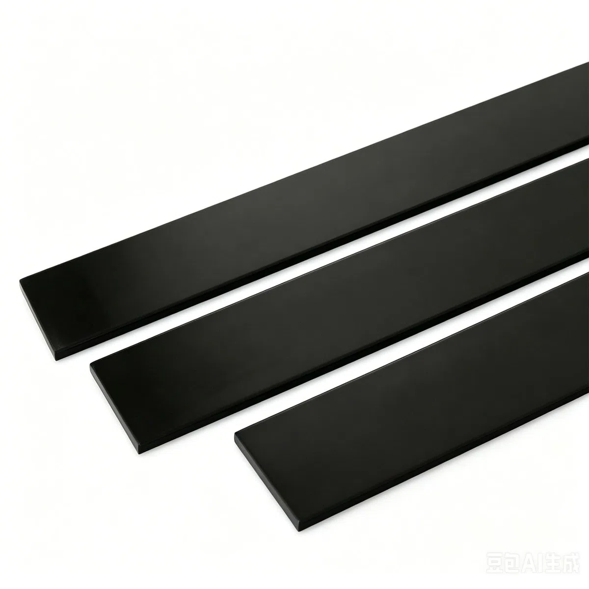 2 Stück Schwarze ABS Kunststoff Flachstange Schwarze Rechteckige Kunststoffleiste 500mmx25mm Dicke 2-30mm für Auto Innenverkleidung und DIY Projekte,500x25x3mm