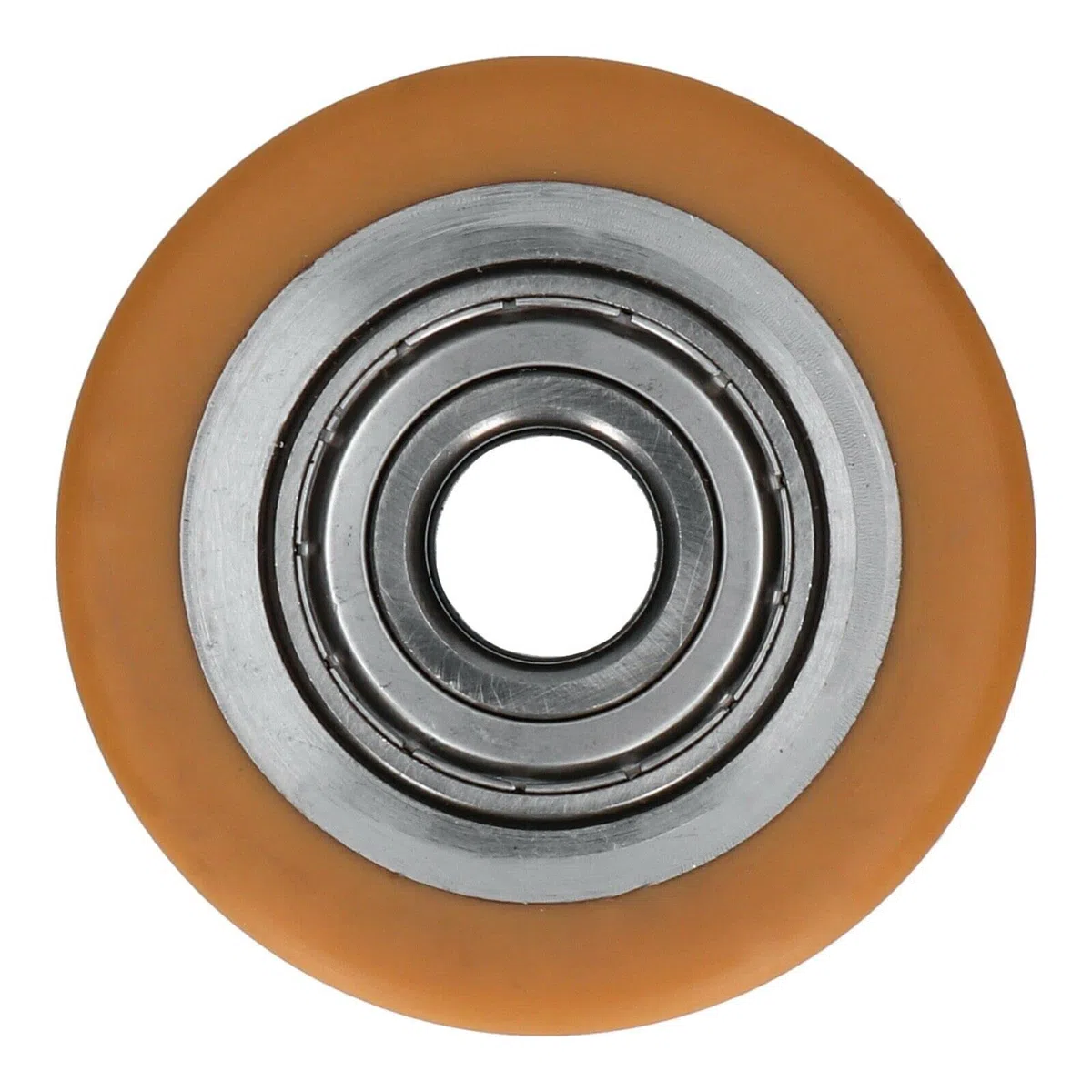 WIKO Hubwagen Rollen Polyurethan Rollen 82x60 mm - Räder mit Kugellagern Hubwagenräder Laufrollen Fixierer Rad Palettenrollen - 550 kg (20 mm (Achsloch))