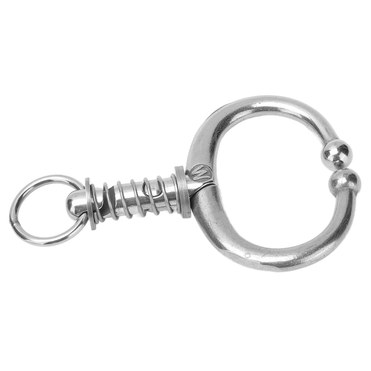 Bullen-Nasenringe, Edelstahl, für Rinder, Rinder, Nasenringe, Nutztiere, Edelstahl, für Rinder, Nasenklemme, Federtyp, Bullenkuh Feder geladene Nasenklemme für Kühe (Mittlerer W Spring Bull Nasenring)