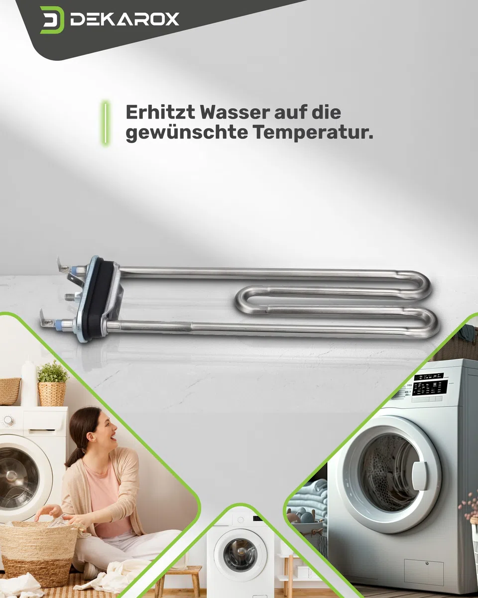 Heizelement 2000W 230V für Bosch Siemens 12042284 12024403 12029196 für Waschmaschine wie iQ100 iQ300 Maxx Classixx Logixx varioPerfect iSensoric Extraklasse Siwamat