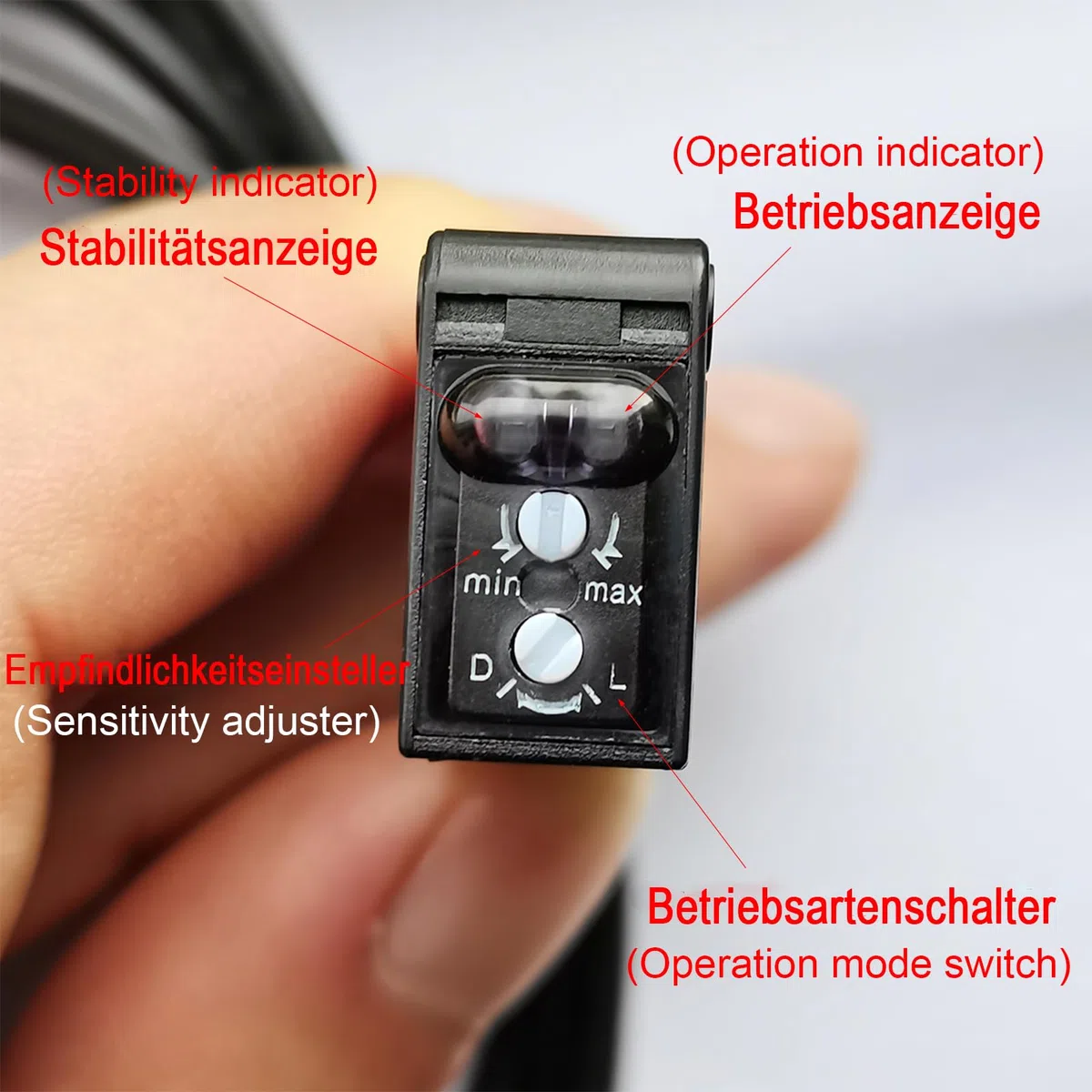 STBTECH E3Z-R61 Lichtschrankensensor Innenwandmontage NPN (NO oder NC schaltbar) Reflektierender Lichtschranke Spiegel reflexion N?herungsschalter mit 2 m Kabel, Reflektorplatte, 2 m induktionsabstand