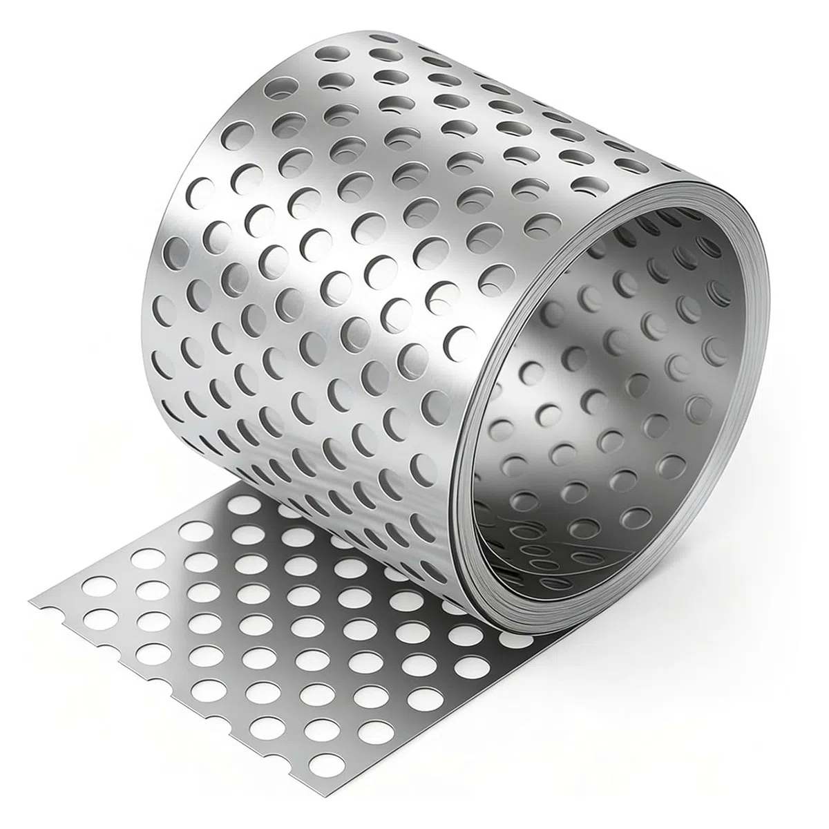 Aluminium Traufgitter 7 m x 80 mm, Lochblech Lüftungsgitter, Insektenschutz, Vogel-, Marder- & Nagerschutz, rostfrei, wetterfest, UV-beständig, zuschneidbar, Dachbelüftung, einfache Montage