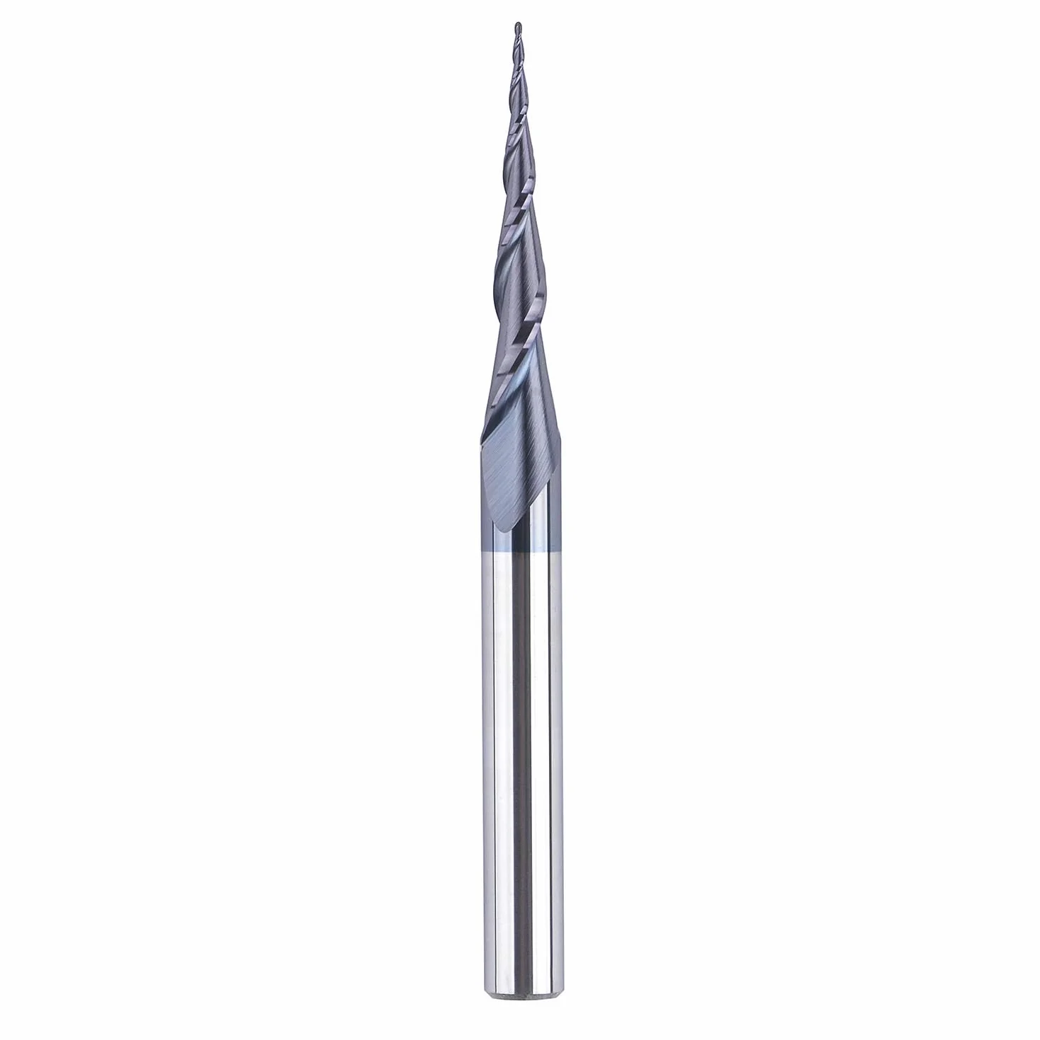 SpeTool Kugelkopffräser Konische Fräser CNC Schaftfräser 2 Flöten 0,25 mm Radius, 3,175 mm (1/8") Schaft TiAlN Beschichtung VHM Gravierfräser für Oberfräse 2D und 3D Gravur