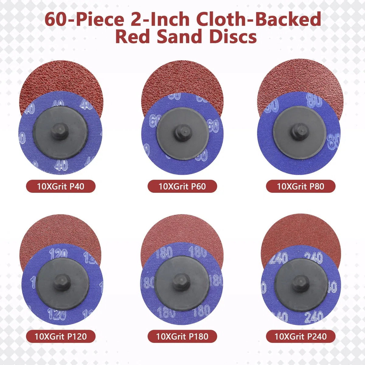 77 Stück Schleifscheiben Set 50mm Scheiben Schnellwechsel Reinigungsscheibe Set mit Metallstange Und Schnelles Wechseln der Palette für Metall Holz Stahl Schleifen Polieren