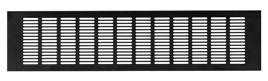 Lüftungsgitter LG-5012 BL Schwarz eloxiert Stegblech 500 x 120 mm
