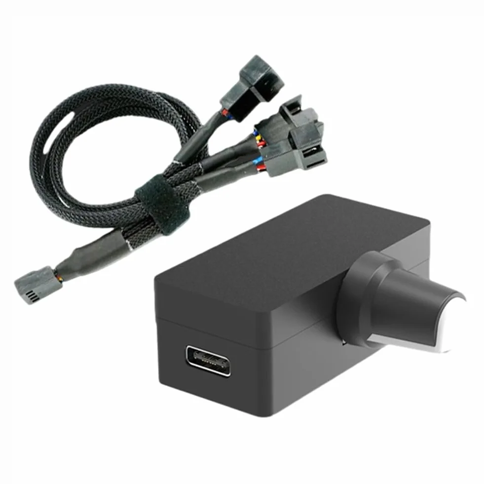 PWM-Geschwindigkeitsregler, 4 Pin PWM-Lüfter-Splitter-Hub, PWM-Lüfterregler, USB Type-C-Netzteil, DIY-WasserküHlung, Kühler, Fan Controller Für Motoren Wasserpumpen
