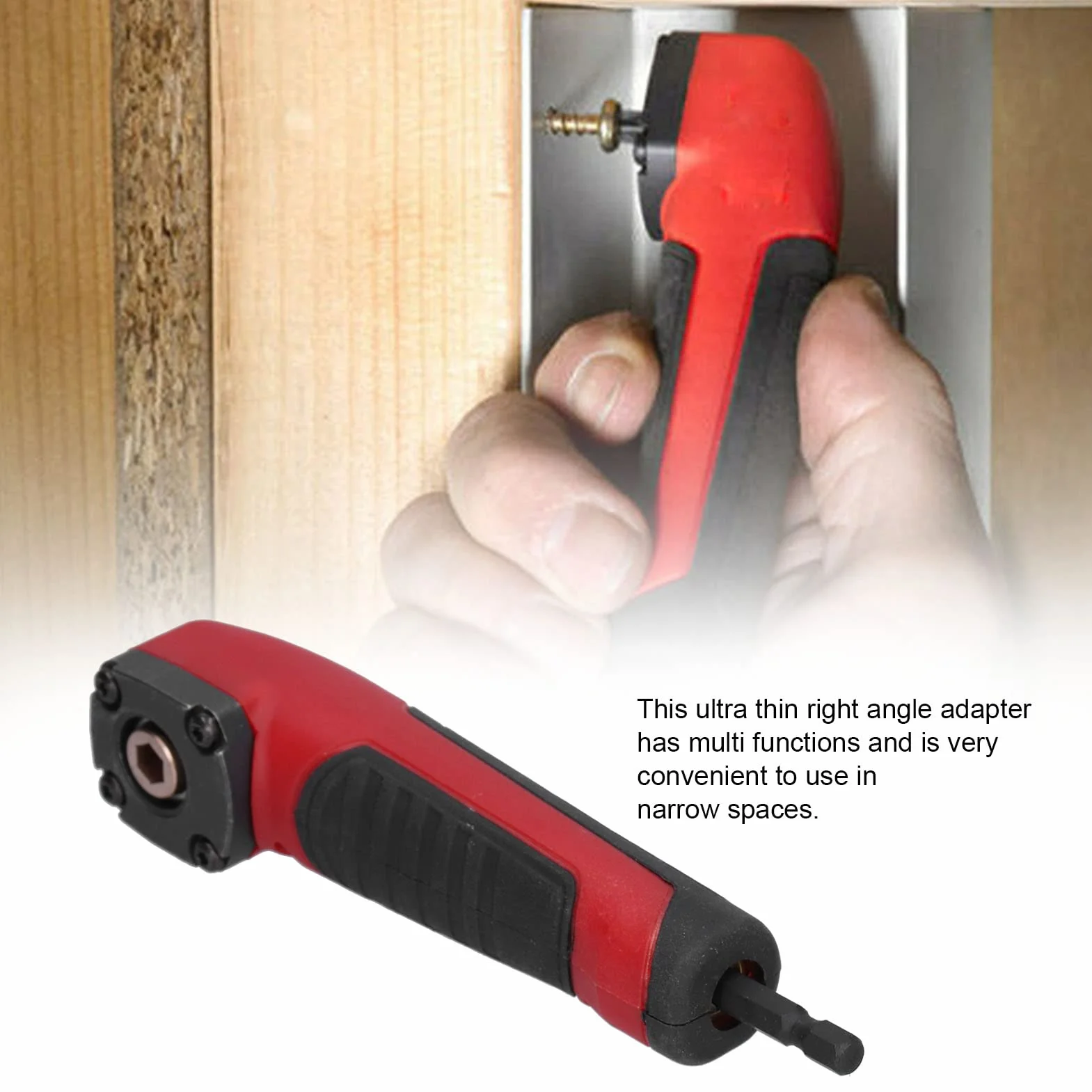 Rechtwinkliger Adapter, Rechtwinkliger Shockwave Adapter, Multifunktionaler Roter 90 Grad Schlagschrauber Bohradapter