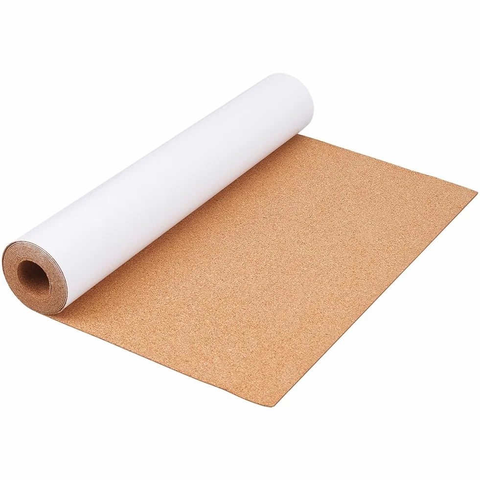 PH PandaHall Selbstklebende Korkrolle Kork Regaleinlage 1mm Dick Korktafel Pinnwandrolle Korkgewebeband Für Möbelreparatur Heimwanddekorationen Schubladen Heimwerkerhandwerk 40cm X 2.4mm