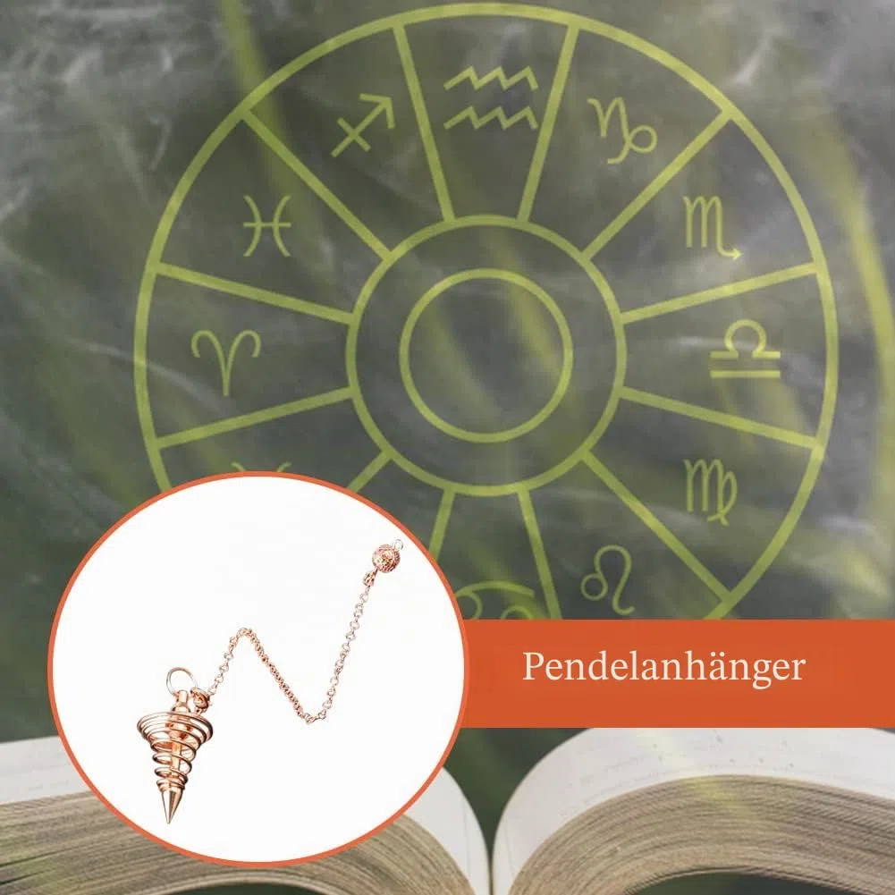 Faderr Dowsing Rods, Energieheilung Messing Detect Gold Tool Dowsing Rod Set mit Pendelanhänger, einziehbare Tauchende L Stangen Wasserdetektor Messinstrumente