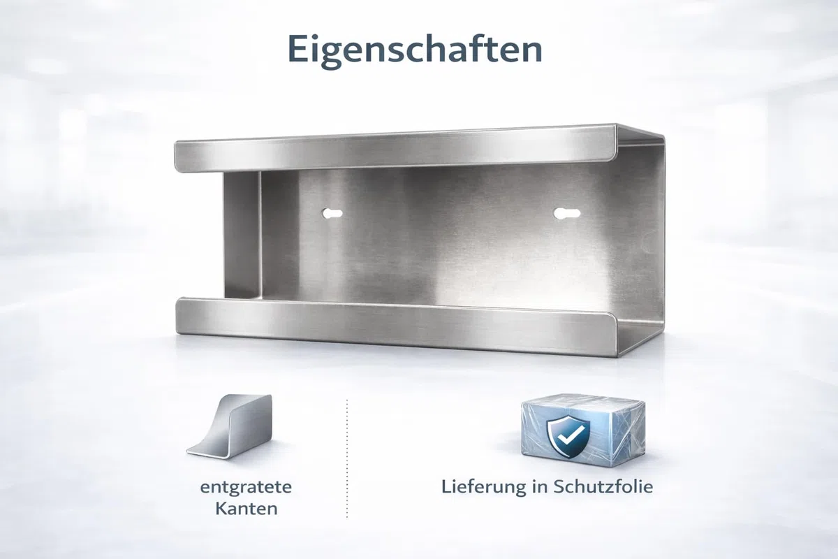 Edelstahl Handschuhhalter für Boxen Einweghandschuhe, Wandhalterung, Handschuhspender, Handschuh Halterung, zur Wandmontage mit Montagezubehör (1, SOLO)