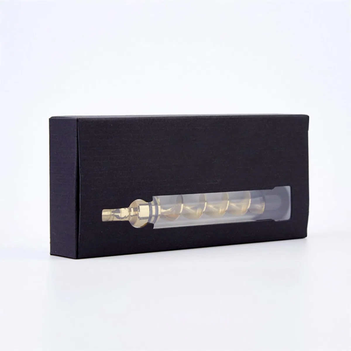 Tragbare, leicht zu reinigende, gedrehte Glasstumpfpfeife, Glas Twisty Blunt mit Schwenkkopf, eingebautem Mahlwerk, Twisty Glass Blunt Pipe mit verstellbarer Kammer, Twisty Glass Blunt Glaspfeife