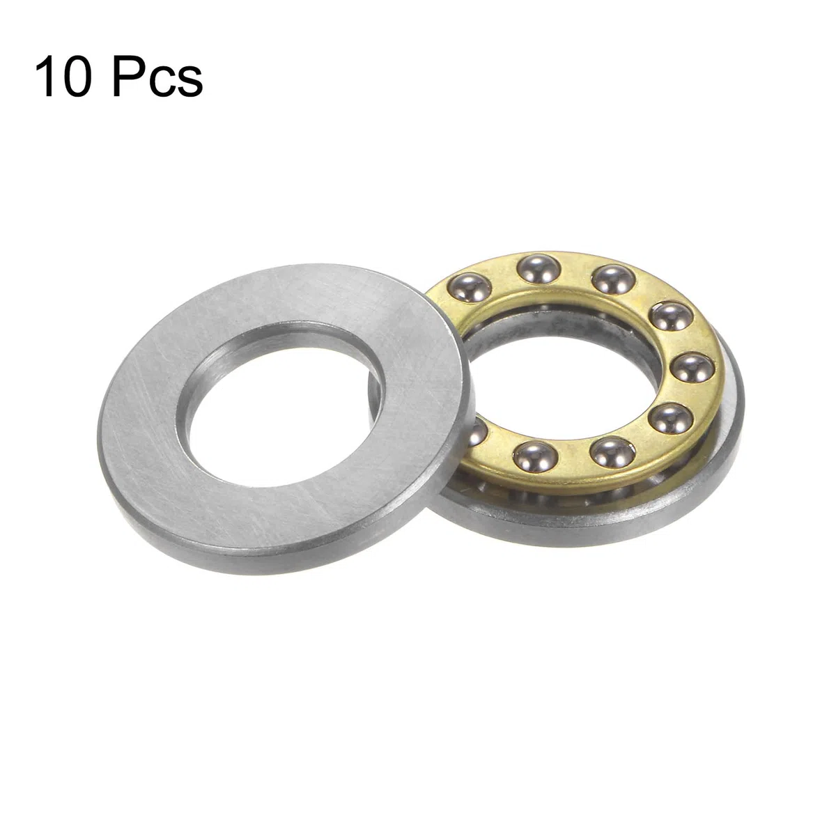 QUARKZMAN 10 Stück Axiallager F12-23M Miniatur Schubkraft Kugel Lager 12x23x7.5mm Chrom Stahl mit Unterlegscheiben für Förderanlagen Maschinenbau